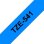 Cinta laminée 18mm Noir sur Bleu, TZe, Compatible Brother, 8m