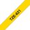 Cinta Laminada TZe 9mm Negro sobre Amarillo Resistente Agua Químicos Térmica Blíster