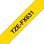 Étiquettes flexibles Brother TZE-FX631, Jaune, Transfert thermique, 1,2 cm, 8 m