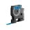 Cinta de etiquetas DYMO D1 poliéster negro sobre azul 9mm x 7m resistente UV y agua