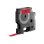 Étiquettes standard en polyester D1 - Noir sur rouge - 9mm x 7m