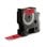 Etiquetas estándar de poliéster D1 negro sobre rojo 19mm x 7m compatibles con DYMO