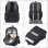 Mochila para portátil 15.6" gris repelente al agua con puerto USB y doble compartimento