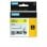 Nastro in vinile Dymo Rhino 12mm Nero su Giallo Resistente UV e Chimici