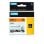 Etiqueta de vinilo Dymo Rhino 12mm negro sobre naranja resistente UV agua químicos 5,5m