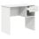 Escritorio Fang blanco con cajón integrado y estantería lateral, compacto y resistente