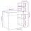 Bureau modèle Nagini - 113 cm, design moderne en chêne Sonoma, 50kg max