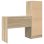 Escritorio Arnold MDF roble sonoma con estantería reversible, 6 compartimentos y 2 cajones