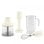 Tritan Renew Becher 1,4 L mit 0,5 L Chopper, Edelstahl Schneebesen & Kartoffelstampfer, Creme Transparent