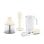 Tritan Renew Becher 1,4 L mit 0,5 L Chopper, Edelstahl Schneebesen & Kartoffelstampfer, Creme Transparent