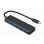 Hub USB Type-C 4 puertos USB 3.2 Gen 1 velocidad 5Gbps negro cable 0.15m