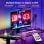 Bureau Gaming ACGAM 140cm Aluminium et Bois avec LED RGB et USB