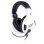 Auriculares Big Ben con cable, micrófono boom, diadema, blanco y negro para gaming