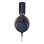 Auriculares V7 con cable USB-A/USB-C y 3.5mm, Cancelación de Ruido, Micrófono Boom, Azul Naranja