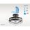 Ventilador de techo reversible CEILY ROPE DC 52W luz LED 6 velocidades y control Bluetooth