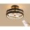 Ventilador de techo reversible CEILY ROPE DC 52W luz LED 6 velocidades y control Bluetooth