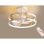 Ventilador de techo CEILY WOOD DC, luz LED 42W, 13W, 6 velocidades, Bluetooth/mando
