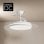 Ventilador de techo LED con luz regulable, 6 velocidades, aspas retráctiles y control remoto