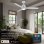Ventilador de techo HELIX 132cm motor DC, aspas haya, luz LED regulable, Alexa y App