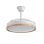 Ventilador de techo inteligente con aspas retráctiles, luz LED regulable, control por voz Alexa, función invierno/verano
