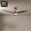 Ventilador de techo HELIX 132cm, motor DC, aspas madera haya, LED regulable, Alexa/App