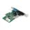 PCIe 2 Port Seriell RS232 Adapter 921,6Kbps Green Asix AX99100 16950 UART