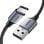 Cabo Ugreen USB-A para USB-C 3A 2M Preto com Nylon Reforçado e Velcro