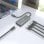 Hub USB 3.1 USB-C Aisens 1xUSB-C PD 100W + 1xUSB-C 3.0 + 3xUSB-A 2.0, Gris, 15cm