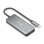 AISENS Hub USB-C 100W PD, 5 Gbit/s, Aluminium, 15cm, Grau, 4 USB-Anschlüsse