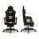 Silla Sense7 Devon Negra, reclinación 90-135°, piel ecológica HDE™ o Alcantara, soporte lumbar y reposapiés extensible