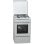 Cocina de Gas Rommer VCH455 GB 4 Quemadores, Esmaltada en Blanco con Tapa de Acero