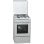 Cocina de Gas Rommer VCH455 GB 4 Quemadores, Esmaltada en Blanco con Tapa de Acero