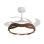 Ventilador de techo Ondas 72W motor DC, 6480 lm, LED regulable, 4 aspas retráctiles, mando a distancia, 6 velocidades