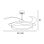 Ventilador de techo Ondas 72W motor DC, 6480 lm, LED regulable, 4 aspas retráctiles, mando a distancia, 6 velocidades