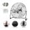 Ventilatore a pavimento bianco 50 cm 120 W con 3 velocità e inclinazione regolabile