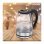 Elektrischer Wasserkocher 1,7L 2200W Glas & Edelstahl, 360° drehbare Basis, Automatischer Abschaltfunktion
