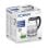 Elektrischer Wasserkocher 1,7L 2200W Glas & Edelstahl, 360° drehbare Basis, Automatischer Abschaltfunktion