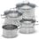 Classbach C-KTS 4016 batería de 7 piezas en acero inoxidable 18/10 apta para inducción y horno