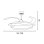 Ventilador de techo Ondas 72W LED 6480lm 6 velocidades aspas retráctiles mando a distancia