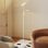 Homcom Lámpara De Pie Led Regulable 42w Con Control Remoto Y Táctil Blanco