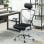 Vinsetto Silla De Oficina Con Altura Ajustable Respaldo Reclinable Gris