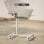 Homcom Mesa Auxiliar Con Ruedas Altura Ajustable Superficie Inclinable Roble