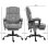 Vinsetto Silla De Oficina Con Masaje De 6 Puntos Con Respaldo Reclinable Gris