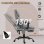 Vinsetto Silla De Oficina Con Masaje De 6 Puntos Con Respaldo Reclinable Gris