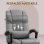 Vinsetto Silla De Oficina Con Masaje De 6 Puntos Con Respaldo Reclinable Gris