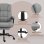 Vinsetto Silla De Oficina Con Masaje De 6 Puntos Con Respaldo Reclinable Gris