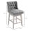 Homcom Juego De 2 Taburetes De Bar Con Respaldo Reposapiés 46x57x101 Cm Gris
