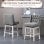Homcom Juego De 2 Taburetes De Bar Con Respaldo Reposapiés 46x57x101 Cm Gris
