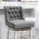 Homcom Juego De 2 Taburetes De Bar Con Respaldo Reposapiés 46x57x101 Cm Gris