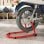 Homcom Soporte De Rueda Delantera Y Trasera Motocicleta Con Horquillas En U Y L